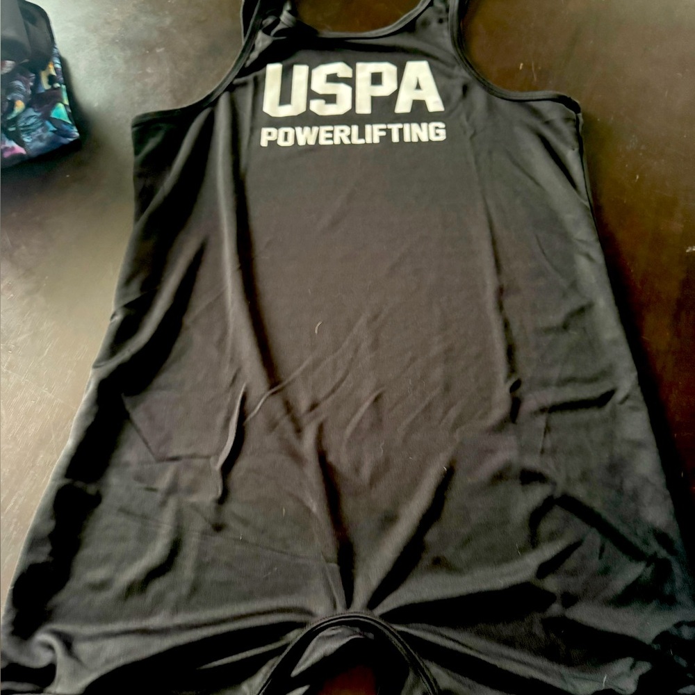 USPA Powerlifting Black XXL Singlet